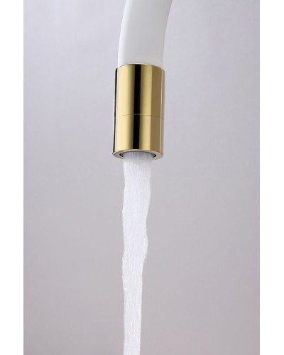 Смеситель для кухни Paulmark Salix Sa213419-Gw Золото Белый