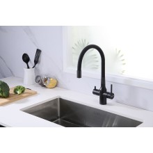 Смеситель для кухни Paulmark Salix Sa213419-418 Черный металлик