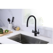 Смеситель для кухни Paulmark Salix Sa213419-418 Черный металлик