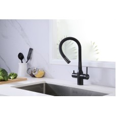 Смеситель для кухни Paulmark Salix Sa213419-418 Черный металлик