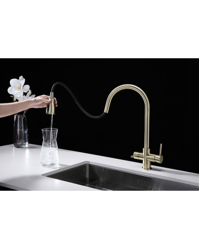 Смеситель для кухни Paulmark Lange La214212-BR Бронза