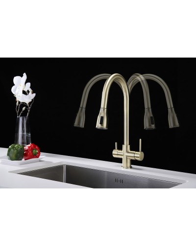 Смеситель для кухни Paulmark Lange La214212-BR Бронза