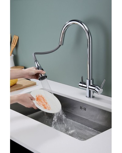 Смеситель для кухни Paulmark Lange La214212-CR Хром