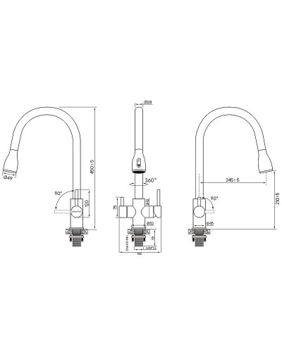 Смеситель для кухни Paulmark Lange La214212-CR Хром