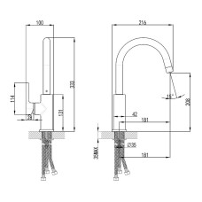 Смеситель для кухни Lemark Comfort LM3073PGS Серый шелк