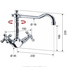 Смеситель для кухни Remer Liberty 43LIA Хром