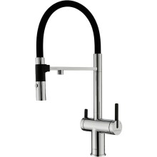 Смеситель для кухни Paulmark Gravity Gr213188-CR Хром Черный