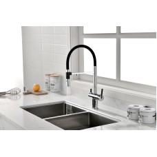 Смеситель для кухни Paulmark Gravity Gr213188-CR Хром Черный