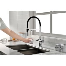 Смеситель для кухни Paulmark Gravity Gr213188-CR Хром Черный