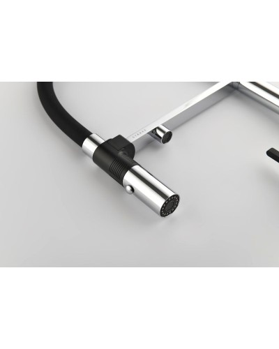 Смеситель для кухни Paulmark Gravity Gr213188-CR Хром Черный