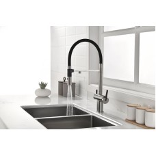 Смеситель для кухни Paulmark Gravity Gr213188-NI Никель Черный