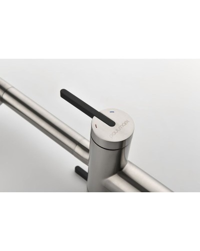 Смеситель для кухни Paulmark Gravity Gr213188-NI Никель Черный