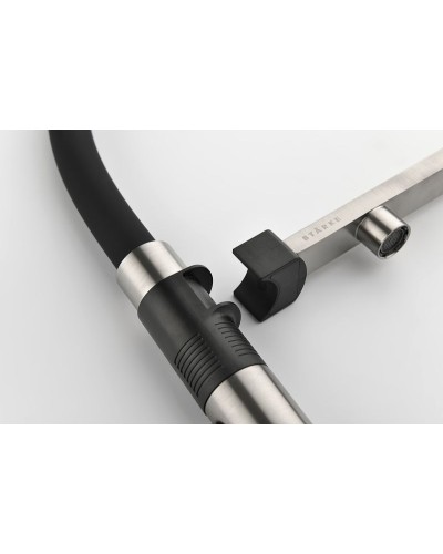 Смеситель для кухни Paulmark Gravity Gr213188-NI Никель Черный