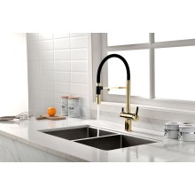 Смеситель для кухни Paulmark Gravity Gr213188-G Золото Черный