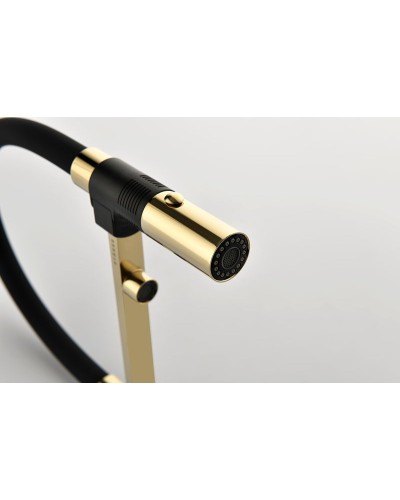 Смеситель для кухни Paulmark Gravity Gr213188-G Золото Черный