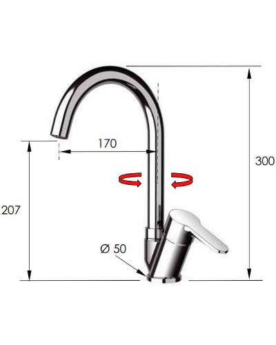 Смеситель для кухни Remer Winner W42B Хром