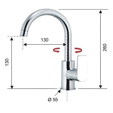 Смеситель для кухни Remer Dream D72C Хром