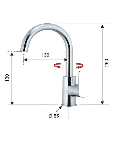 Смеситель для кухни Remer Dream D72C Хром