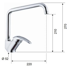 Смеситель для кухни Remer Ten T42U Хром