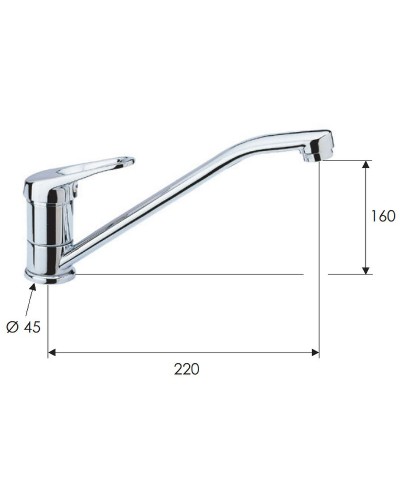 Смеситель для кухни Remer Remix R40 Хром