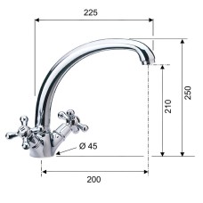 Смеситель для кухни Remer Liberty 43LI Хром