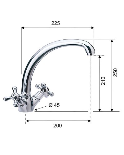 Смеситель для кухни Remer Liberty 43LI Хром