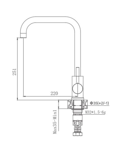 Смеситель для кухни Haiba HB71304-4 Нержавеющая сталь