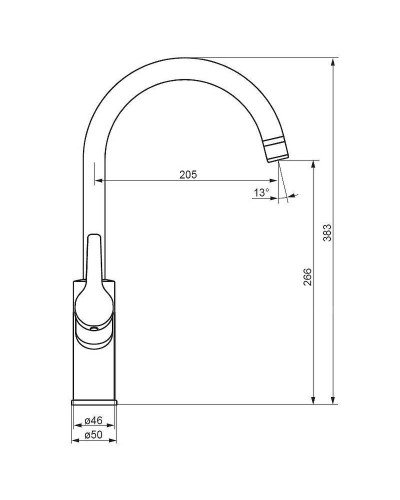 Смеситель для кухни Damixa Eclipse 310721400 Никель