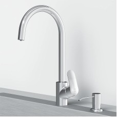 Смеситель для кухни AM.PM Like F8007T00 с дозатором для моющего средства Хром