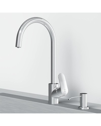 Смеситель для кухни AM.PM Like F8007T00 с дозатором для моющего средства Хром