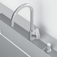 Смеситель для кухни AM.PM Like F8007T00 с дозатором для моющего средства Хром