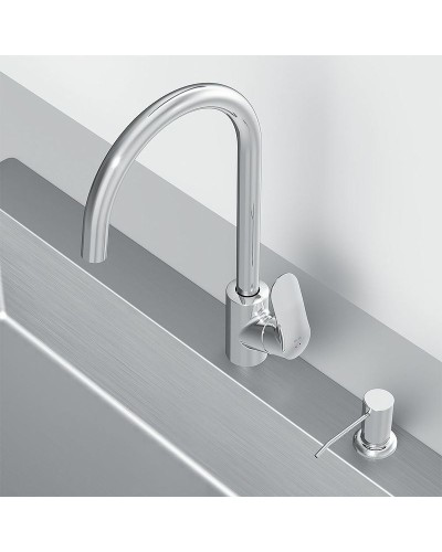 Смеситель для кухни AM.PM Like F8007T00 с дозатором для моющего средства Хром