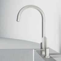 Смеситель для кухни AM.PM Like F8007T11 с дозатором для моющего средства Сатин