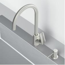 Смеситель для кухни AM.PM Like F8007T11 с дозатором для моющего средства Сатин