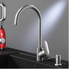 Смеситель для кухни AM.PM Like F8007T11 с дозатором для моющего средства Сатин