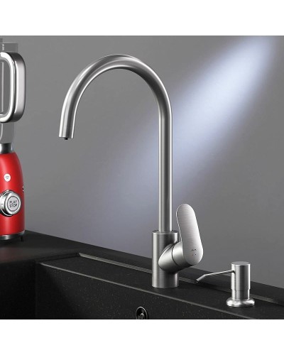 Смеситель для кухни AM.PM Like F8007T11 с дозатором для моющего средства Сатин