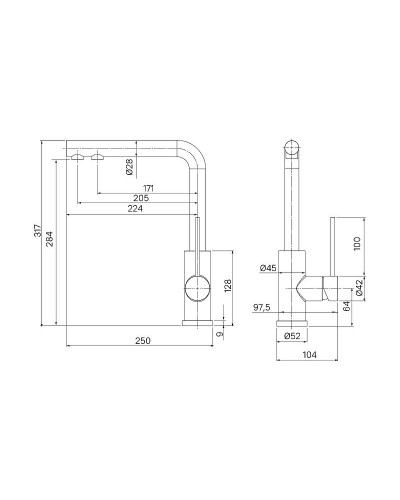 Смеситель для кухни Iddis Rule RULSTLFi05 Сталь