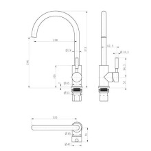 Смеситель для кухни Paulmark Holstein Ho212063-CHCR