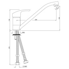 Смеситель для кухни Jaquar Eko EKO-CHR-33173B