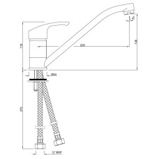 Смеситель для кухни Jaquar Eko EKO-CHR-33173B