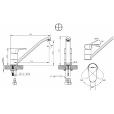 Смеситель для кухни Bravat Alfa F7120178CP-2