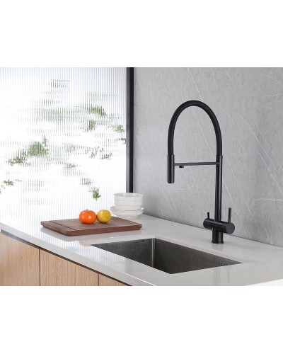 Смеситель для кухни Abber Wasser Kreis AF81141B Черный матовый