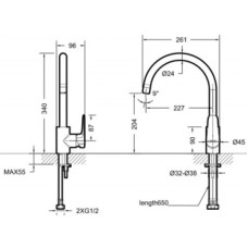 Смеситель для кухни Bravat Source F7173218CP-ENG