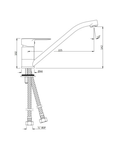 Смеситель для кухни Jaquar Opal Prime OPP-CHR-15173BPM