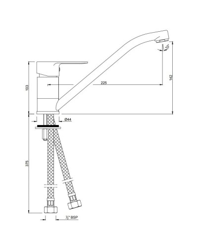 Смеситель для кухни Jaquar Ornamix Prime ORP-CHR-10173BPM