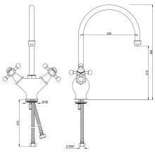 Смеситель для кухни Jaquar Queen’s QQT-CHR-7319B
