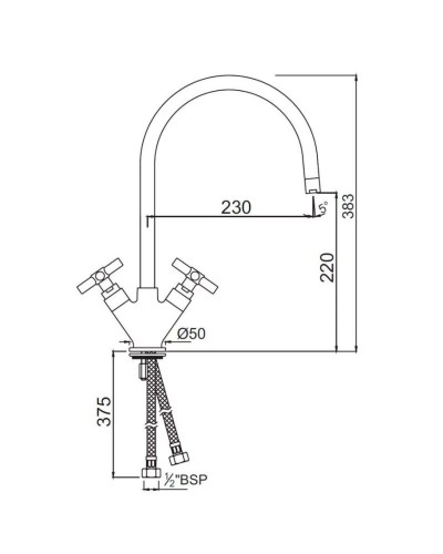 Смеситель для кухни Jaquar Solo SOL-CHR-6319B