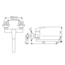 Смеситель для кухни Jaquar Eko EKO-CHR-33163