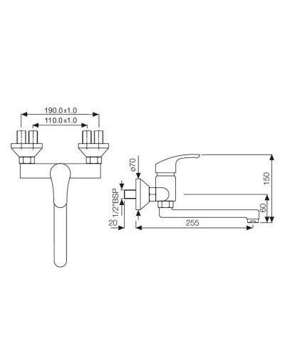 Смеситель для кухни Jaquar Eko EKO-CHR-33163