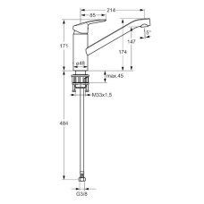 Смеситель для кухни Hansa Polo 51482273